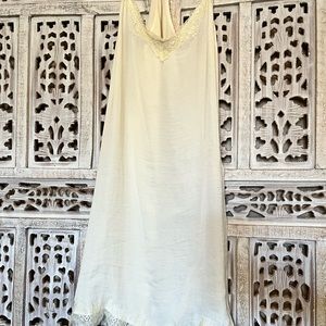 Aerie cream silky lace slip